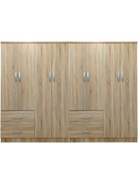 Ντουλάπα Οχτάφυλλη Lego Pakoworld Sonoma 241x42x181εκ