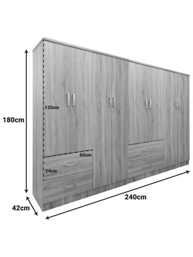 Ντουλάπα Οχτάφυλλη Lego Pakoworld Sonoma 241x42x181εκ