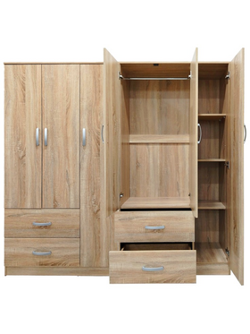 Ντουλάπα Εξάφυλλη Lego Pakoworld Sonoma 180x42x180εκ