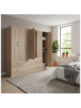 Ντουλάπα Εξάφυλλη Lego Pakoworld Sonoma 180x42x180εκ