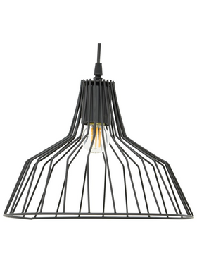 Φωτιστικό Οροφής Derbea Pakoworld ε27 Μέταλλο Μαύρο Φ25x70εκ