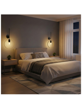 Φωτιστικό Τοίχου-Απλίκα Bendia Pakoworld ε27 Μέταλλο Μαύρο-Χρυσό 25x15x52εκ