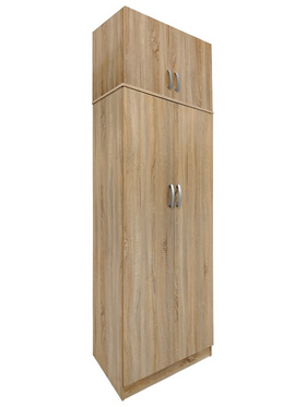 Ντουλάπα Δίφυλλη και Πατάρι Lego Pakoworld σε oak Απόχρωση 80x42x240εκ