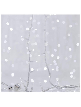 Κουρτινα, 360 led 3mm, 31v Μετασχηματιστη, 4 Επεκτασεις ωσ 3 Σετ, Διαφανο pvc Καλωδιο, Λευκο Led, (200 x 200cm, 20 Lines x 18 Led), Προεκταση Παροχης 3m, Ιρ44