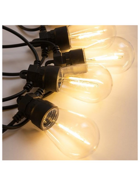 Γιρλαντα 10 s14 Λαμπα, 24v Μετασχηματιστη, Σταθερο, Θερμο Λευκο Led, ανα 50cm, 2 Επεκτασεις Μεχρι 2 Σετ, Προεκταση Παροχης 3m, Ip44