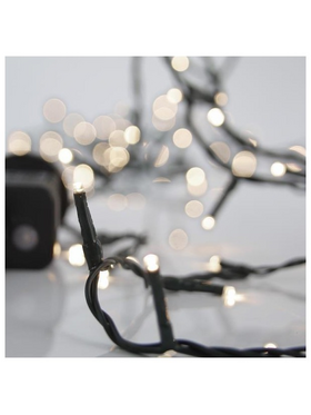 Σειρα, 400 led 3mm, 31v Μετασχηματιστη, 8 Προγραμματα & Μνημη, Πρασινο pvc Καλωδιο, Απαλο Λευκο Led, ανα 5cm, Προεκταση Παροχης 3m, Ιρ44