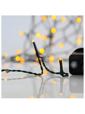 Σειρα, 1500 led 3mm, 31v Μετασχηματιστη, 8 Προγραμματα & Μνημη, Πρασινο pvc Καλωδιο, Θερμο Λευκο Led, ανα 5cm, Προεκταση Παροχης 3m, Ιρ44