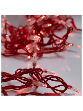 Σειρα, 96 led 5mm, 24v, Κοκκινο Καλωδιο Καουτσουκ, με Επεκταση, 2 Κονεκτορες Μεχρι 10 Σετ, Κοκκινο led ανα 10cm, σετ 5 Σειρες και μια Επεκταση 3m, Ιρ65