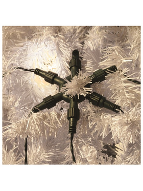 Χταποδι, 175 led 3mm, 31v Μετασχηματιστη, Πρασινο pvc Καλωδιο, Θερμο Λευκο Led, ανα 10cm, 5 Γραμμες, Προεκταση Παροχης 3m, Ιρ44