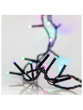 Σειρα, 300 led 3mm, 31v Μετασχηματιστη, 4 Επεκτασεις Μεχρι 3 Σεt, Πρασινο pvc Καλωδιο, Οπαλ(μπλε/πρασινο/μωβ/ροζ) Led, ανα 5cm, Προεκταση Παροχης 3m, Ip44