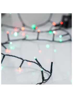 Σειρα, 240 led 3mm, 31v Μετασχηματιστη, 8 Προγραμματα & Μνημη, Πρασινο pvc Καλωδιο, Κοκκινο & Πρασινο Led(ανα Ένα), ανα 5cm, Προεκταση Παροχης 3m, Ip44