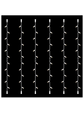 Σειρα, Diy, 20 Led, Λευκο Καλωδιο Καουτσουκ, με Επεκταση, 2 Κονεκτορες, Θερμo Λευκo Led, σετ 6τμχ, ανα 10cm, Ιρ65