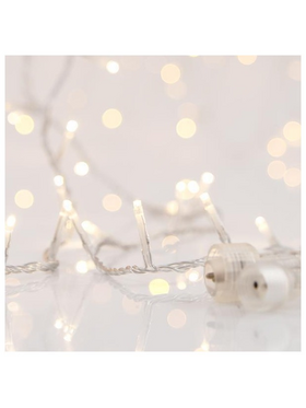 Σειρα, 300 led 3mm, 31v Μετασχηματιστη, 4 Επεκτασεις ωσ 3 Σετ, Διαφανο pvc Καλωδιο, Θερμο Λευκο Led, ανα 5cm, Προεκταση Παροχης 3m, Ιρ44