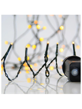 Σειρα, 700 led 3mm, 31v Μετασχηματιστη, 8 Προγραμματα & Μνημη, Πρασινο pvc Καλωδιο, Θερμο Λευκο Led, ανα 5cm, Προεκταση Παροχης 3m, Ιρ44