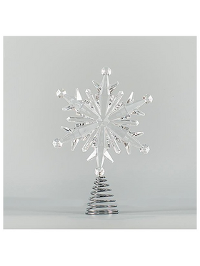 Χιονονιφαδα Ακρυλικη, Κορυφη Δεντρου, Διαφανη, 21x30,5cm