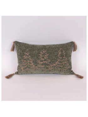 Μαξιλαρι Λαδι, με Χριστουγεννιατικα Δεντρα, 30x50cm