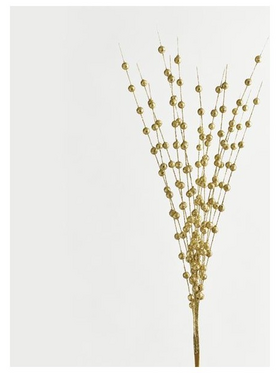 Κλαδι, Χρυσο, με Γκλιτερ Περλες, 150cm