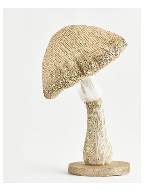 Υφασματινο Μανιταρι , Σαμπανι με Γκλιτερ, 16x16x26cm