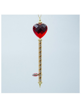 Κλειδι Πλαστικο, Κοκκινο Πετραδι Καρδια, 4.3x1.3x15.5cm