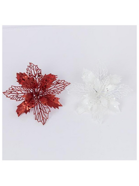 Λουλουδι, Λευκο Κοκκινο, σετ 3τμχ, 15cm (Top 120)