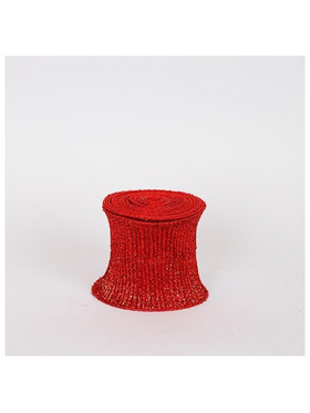 Κορδελα Σπιραλ, Κοκκινη, Πλουμιστη, 500x12cm