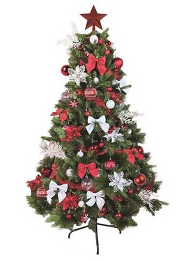 Στολισμος Δεντρου, Κοκκινο Λευκο, σετ 120τμχ