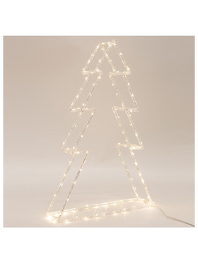 Ακρυλικο Δεντρο, 3,5v Μετασχηματιστη, 240 Θερμα Λευκα Mini Led, Προεκταση Παροχης 5m, 70x15x120cm, Ip44