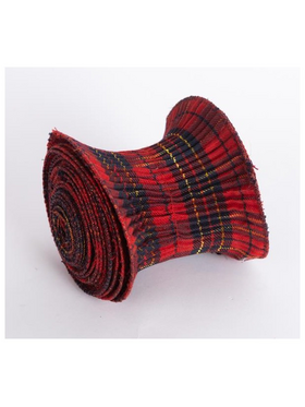 Κορδελα Σπιραλ, Κοκκινο Καρο, 5x12cm