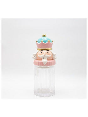 Μπισκοτιερα με Καπακι Καρυοθραυστη, Διακοσμητικη, 12x30cm