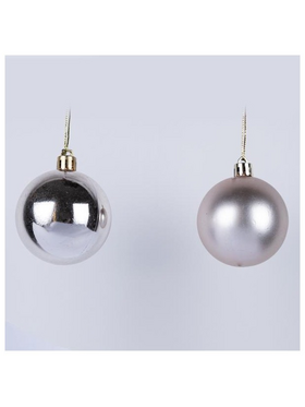 Μπαλα Πλαστικη, Σαμπανι, Γυαλιστερη και Ματ, σετ 6τμχ, 4cm (Top 120)