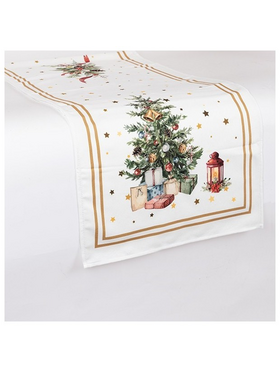 Ρανερ, Λευκο με Χριστουγεννιατικο Δεντρο, 40x140cm