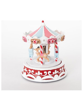 Καρουζελ σε παλ Χρωματα, Μουσικη και Κινηση, με Μετασχηματιστη, 18,9χ18,9χ22,2cm