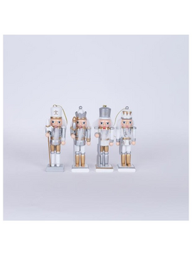 Καρυοθραυστες, Χρυσο Λευκο, σετ 4τμχ, 12,5cm