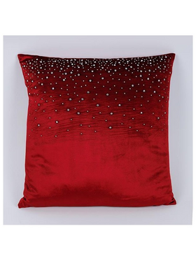 Μαξιλαρι, Μπορντο Βελουδο με Στρας, 45x45cm