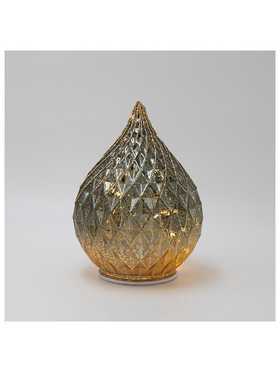 Φωτιζομενο Δακρυ, Σαμπανι, Περιστρεφομενο, 15x15x20cm