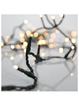 Σειρα Pro, 1200 led 3mm, 31v & 12w Μετασχηματιστη, Σταθερο, Πρασινο pvc Καλωδιο, Θερμο Λευκο Led, ana 5cm, Προεκταση Παροχης 3m, Ip44