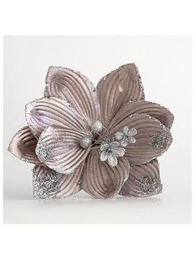 Μανολια, Υφασματινη, Γκρι, με Glitter, 24x24cm