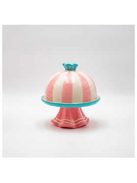 Τουρτιερα με Καπακι, Candy Ροζ, Διακοσμητικη,  17.5x17.5cm