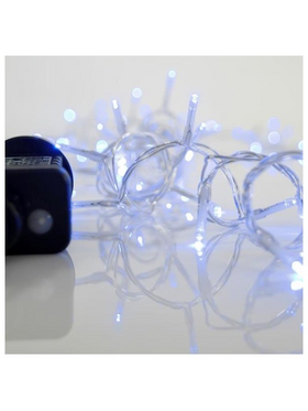 Σειρα, 240 led 3mm, 31v, 8 Προγραμματα, Μετασχηματιστη με Μνημη, Προεκταση Παροχης 300cm, Διαφανο Καλωδιο, Μπλε Led,ανα 5cm,ιρ44
