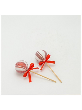 Πλαστικο Στολιδι, Γλυφιτζουρι, Candy, σετ 6τμχ, 4cm