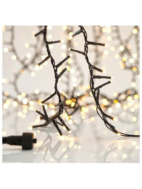 Πυκνη Σειρα, 1300 led 3mm, 31v, Επεκταση ωσ 2, με Μετασχηματιστη, Προεκταση Παροχης 300cm, Πρασινο Καλωδιο,θερμο Λευκο Led,ana 2cm,ιρ44