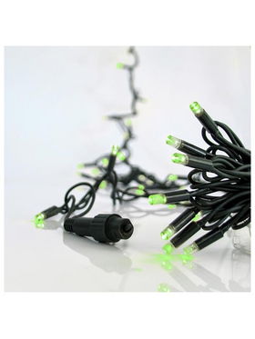 Σειρα, 100 led 5mm, 230v, Επεκταση εωσ 9, Προεκταση Παροχης 150cm, Πρασινο Καλωδιο, Καουτσουκ, Πρασινα Led, ανα 10cm, Ιρ65