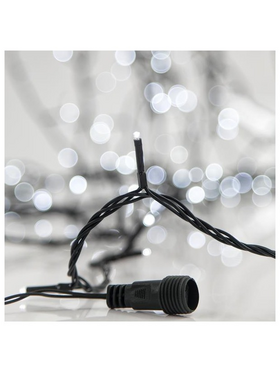 Σειρα, 280 led 3mm, 31v, Προγραμμα, Επεκταση εωσ 5, Πρασινο Καλωδιο, Λευκο Led, ana 7,5cm, Χωρις Μετασχηματιστη, Ιρ44