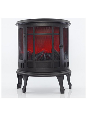 Σομπα Πλαστικη, Μαυρη, με εφε Φλογας, 46x23,5x56cm