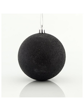 Μπαλα Πλαστικη, Μαυρη, σετ 6τμχ, 8cm