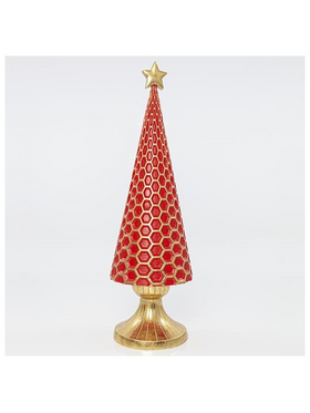 Δεντρακι, Κοκκινο με Χρυση Βαση, 14,5x14,5x47cm