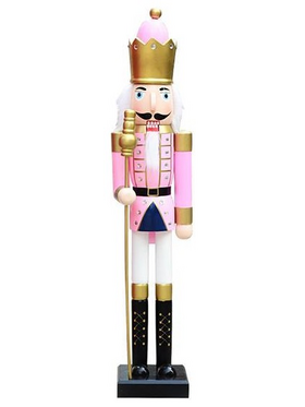 Καρυοθραυστης, ροζ-Χρυσος, με Σκηπτρο, 90cm