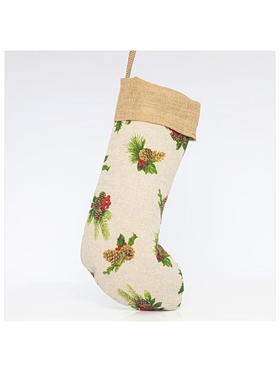 Καλτσα, Μπεζ με Γκι, 50x28cm