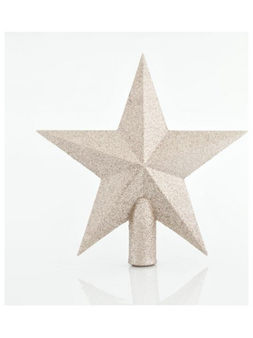 Κορυφη Δεντρου Αστερι, Σαμπανι Glitter, Πλαστικη, 20cm