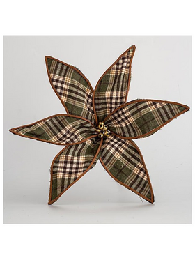 Λουλουδι Υφασματινο, Καφε Καρο, 30cm